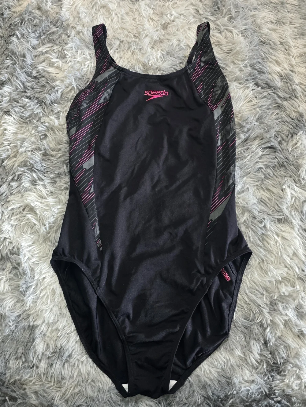 Speedo Black & Pink One-Piece Swimsuit